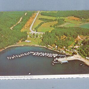 Vintage Postcard - Roche Harbour Aerial Photograph - Dexter Press